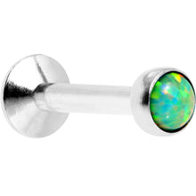 将图片加载到图库查看器，1/4 Green Synthetic Opal Internally Threaded Daith Cartilage Tragus
