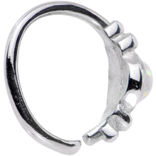 Load image into Gallery viewer, 18G 5/16 White Synthetic Opal Seamless Circular Ring
