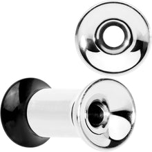 Load image into Gallery viewer, Steel Black Two Tone Screw Fit Tunnel Plug Set 3mm to 16mm

