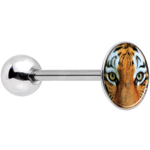Load image into Gallery viewer, Full Color Tiger Eyes Barbell Tongue Ring
