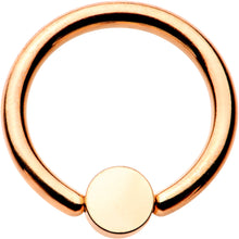 Load image into Gallery viewer, 14G 3/8 Aqua Faux Opal Rose Gold IP BCR Captive Ring
