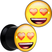 Load image into Gallery viewer, 00G Licensed Heart Eyes emoji Acrylic Double Flare Plug Set
