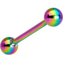 将图片加载到图库查看器，Multi Color Anodized Titanium Barbell Tongue Ring Set of 5
