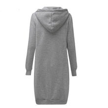 Load image into Gallery viewer, Zipper Front Pocket Drawstring Hoodie
