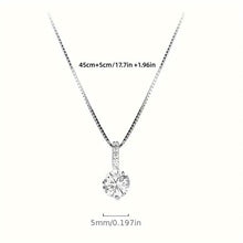 将图片加载到图库查看器，Zirconia Water Drop Pendant Clavicle Chain Necklace
