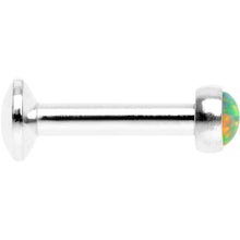 将图片加载到图库查看器，1/4 Green Synthetic Opal Internally Threaded Daith Cartilage Tragus

