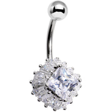 将图片加载到图库查看器，Clear Gem Big Bad Belly Ring
