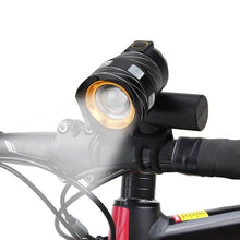 Load image into Gallery viewer, Zoomable LED Bicycle Light Bike Front Lamp Headlight With USB Rechargeable Built-In Battery Bike Light Set USB Rechargeable Powerful LED Bicycle Headlight And Tail Light Combo
