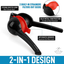 Load image into Gallery viewer, Zulay Metal 2-in-1 Lemon Lime Squeezer
